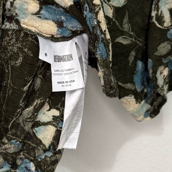 Reformation Green and Blue Floral Romper - Picture 2 of 3